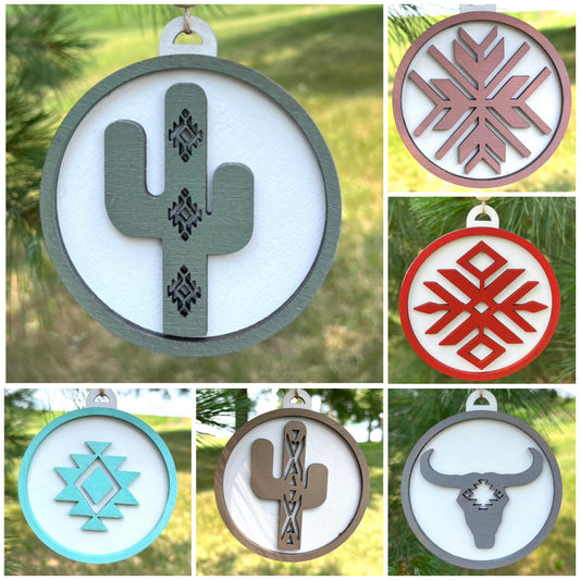 Boho christmas ornaments seasonal minimalistic