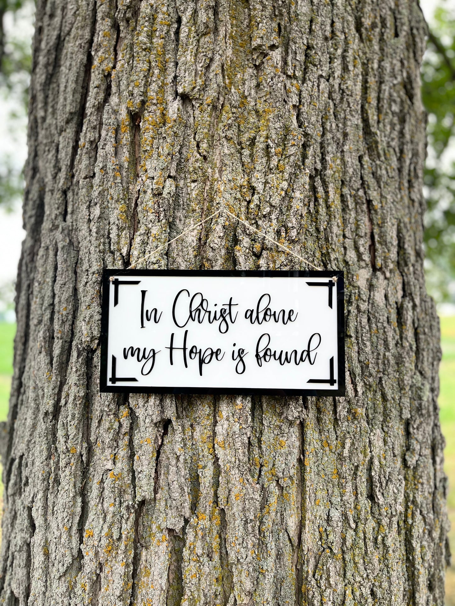 In Christ Alone wall hanging sign