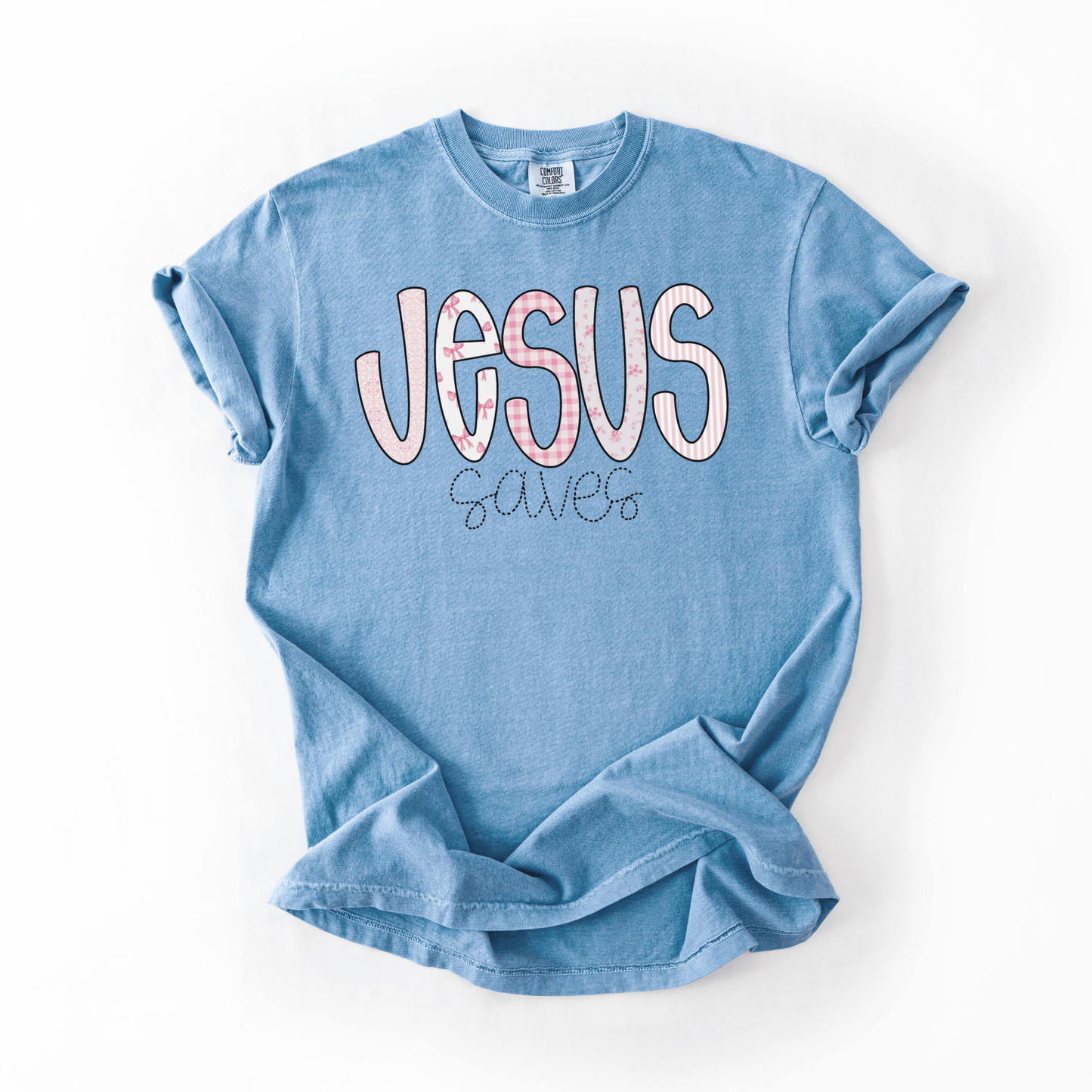 Jesus Saves Comfort Colors® T-Shirt - Western Petal Design
