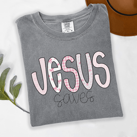 Jesus Saves Comfort Colors® T-Shirt - Western Petal Design