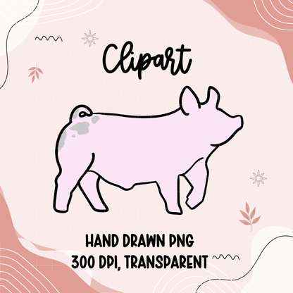 Large animal livestock clipart bundle - Western Petal Design