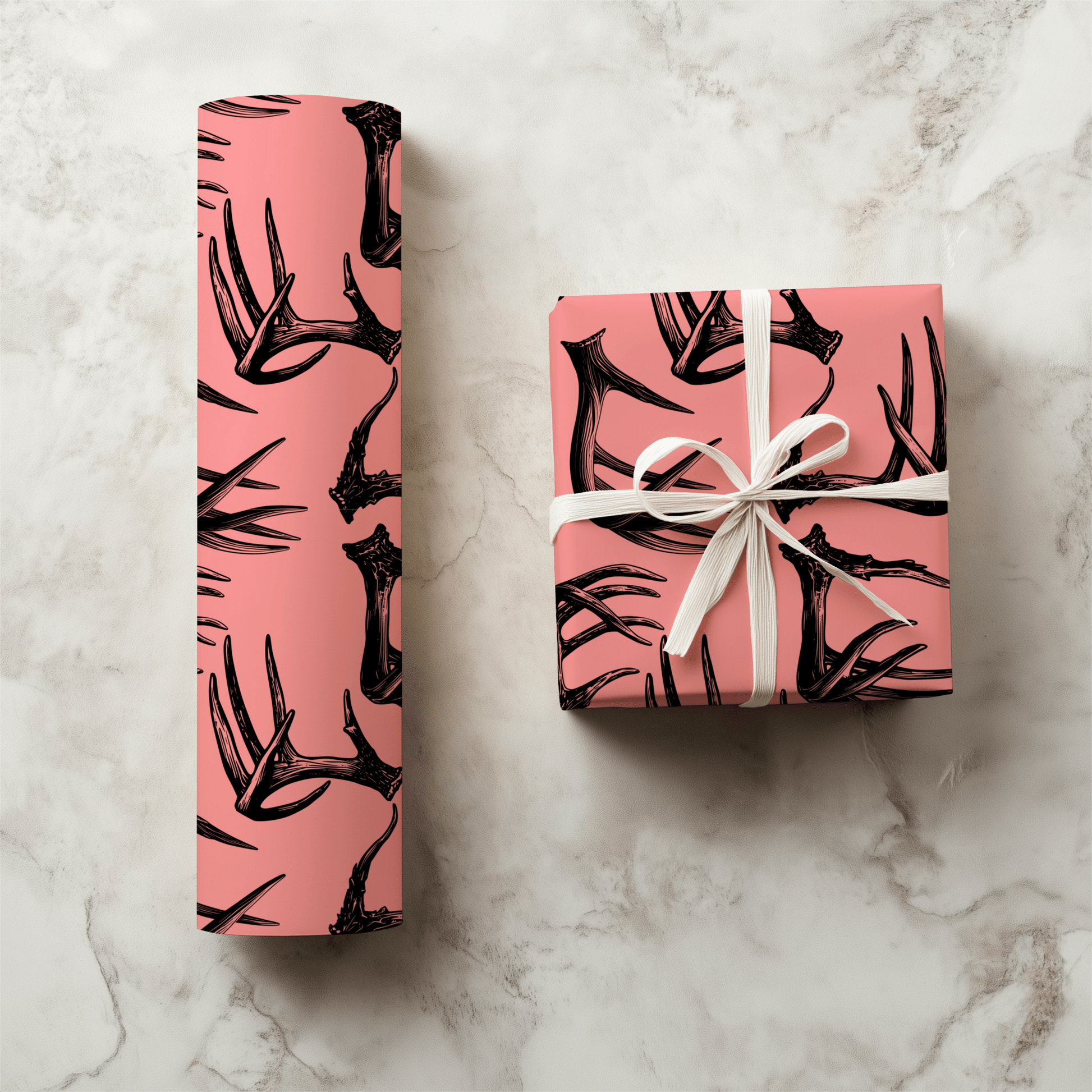 Pink Antlers seamless file - Western Petal Design