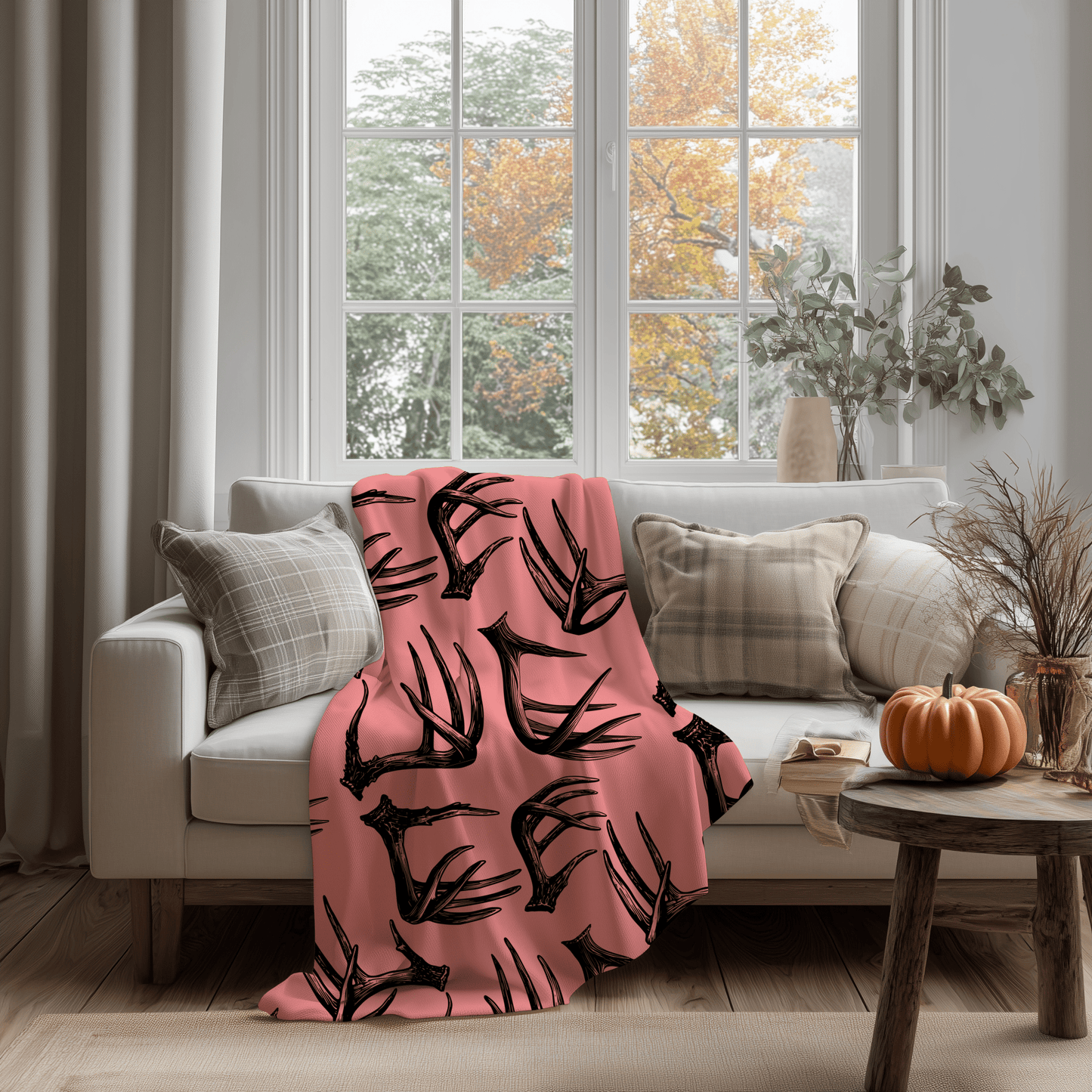 Pink Antlers seamless file - Western Petal Design