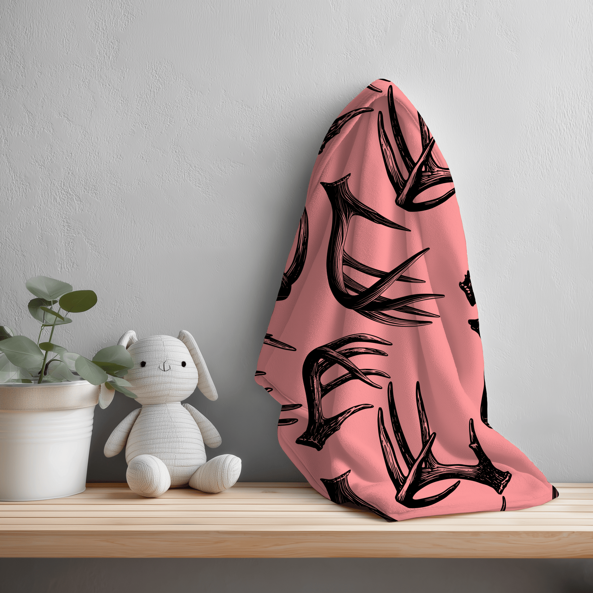Pink Antlers seamless file - Western Petal Design