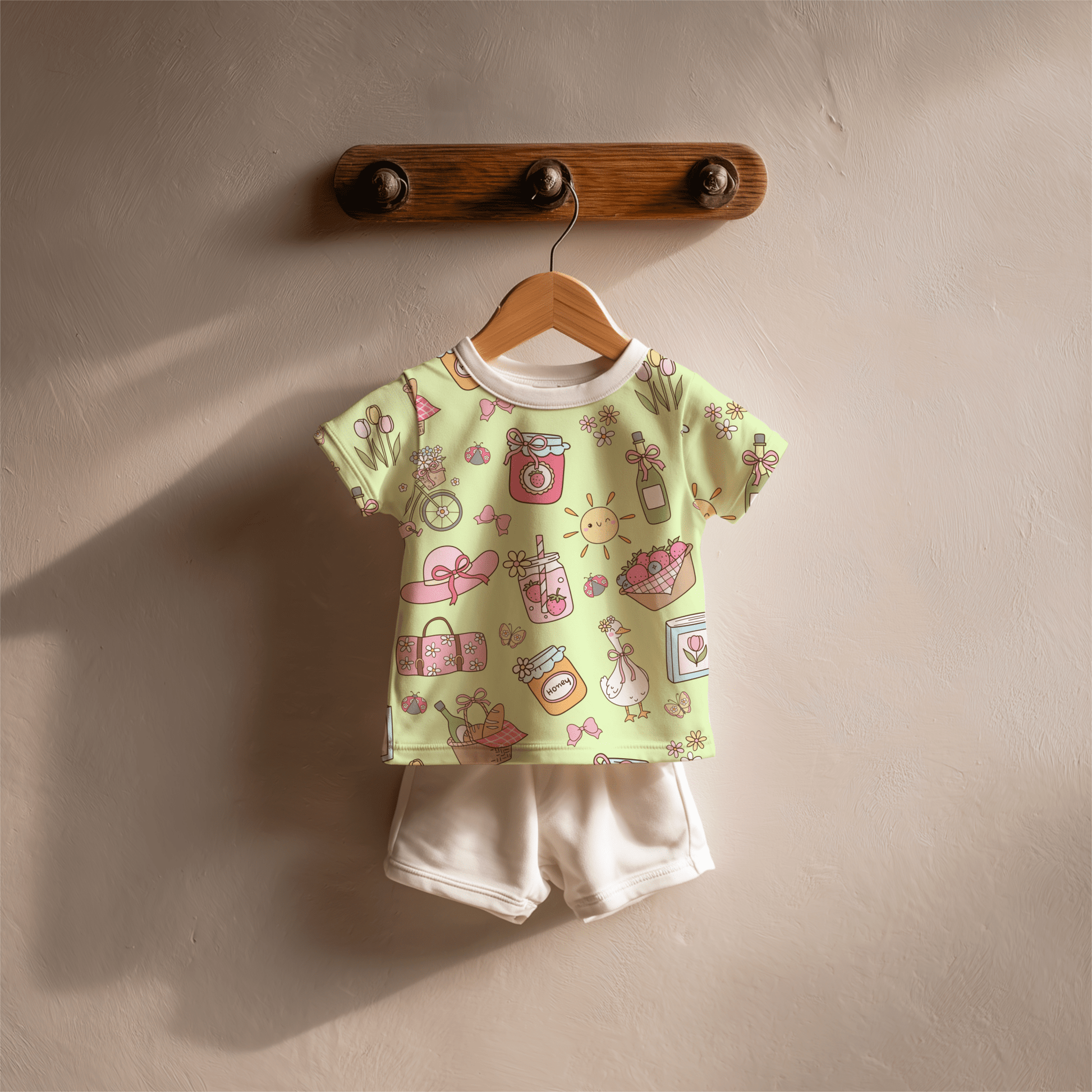Spring Picnic Green seamless file - Western Petal Design