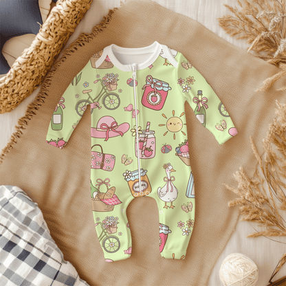Spring Picnic Green seamless file - Western Petal Design