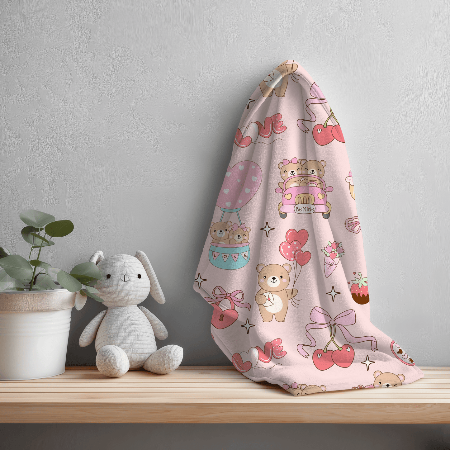 Teddy Bear Valentine’s Day seamless pattern - Western Petal Design