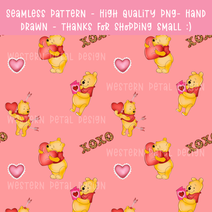 Winnie the Pooh Seamless File - Western Petal Design