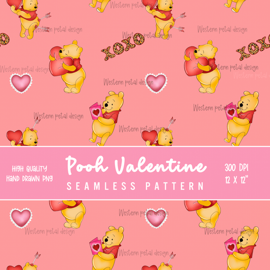 Winnie the Pooh Seamless File - Western Petal Design