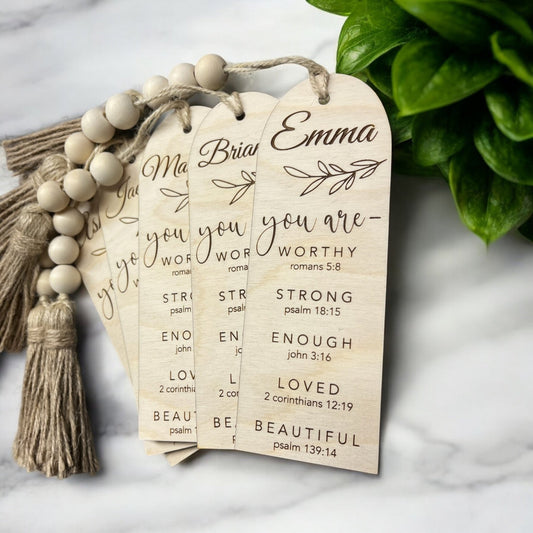 You are Worthy Bookmark - Western Petal Design